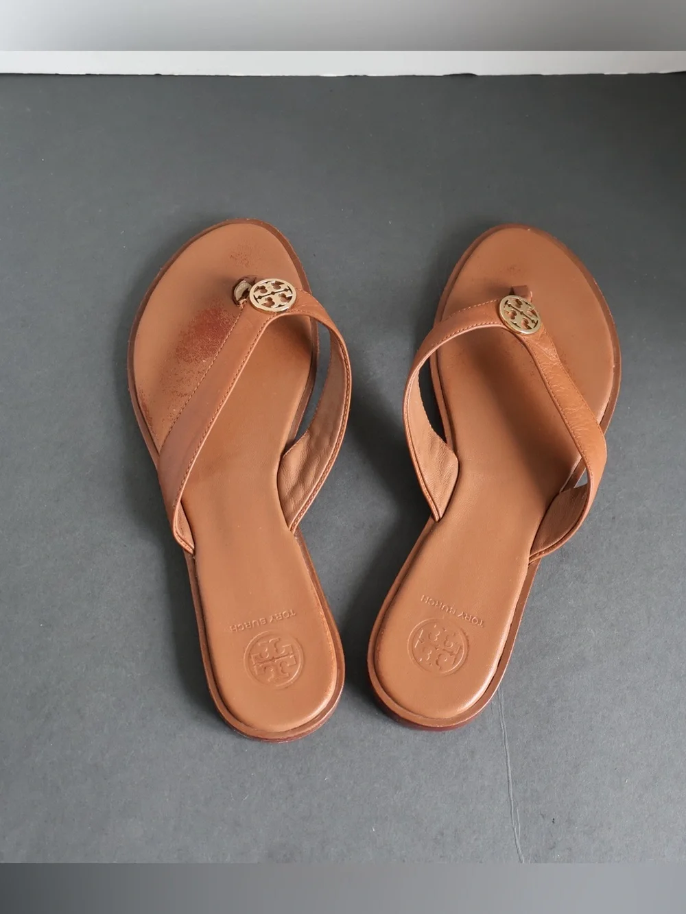 Tory Burch Romy Leather Sandals Size 8M - Picture 9 of 10
